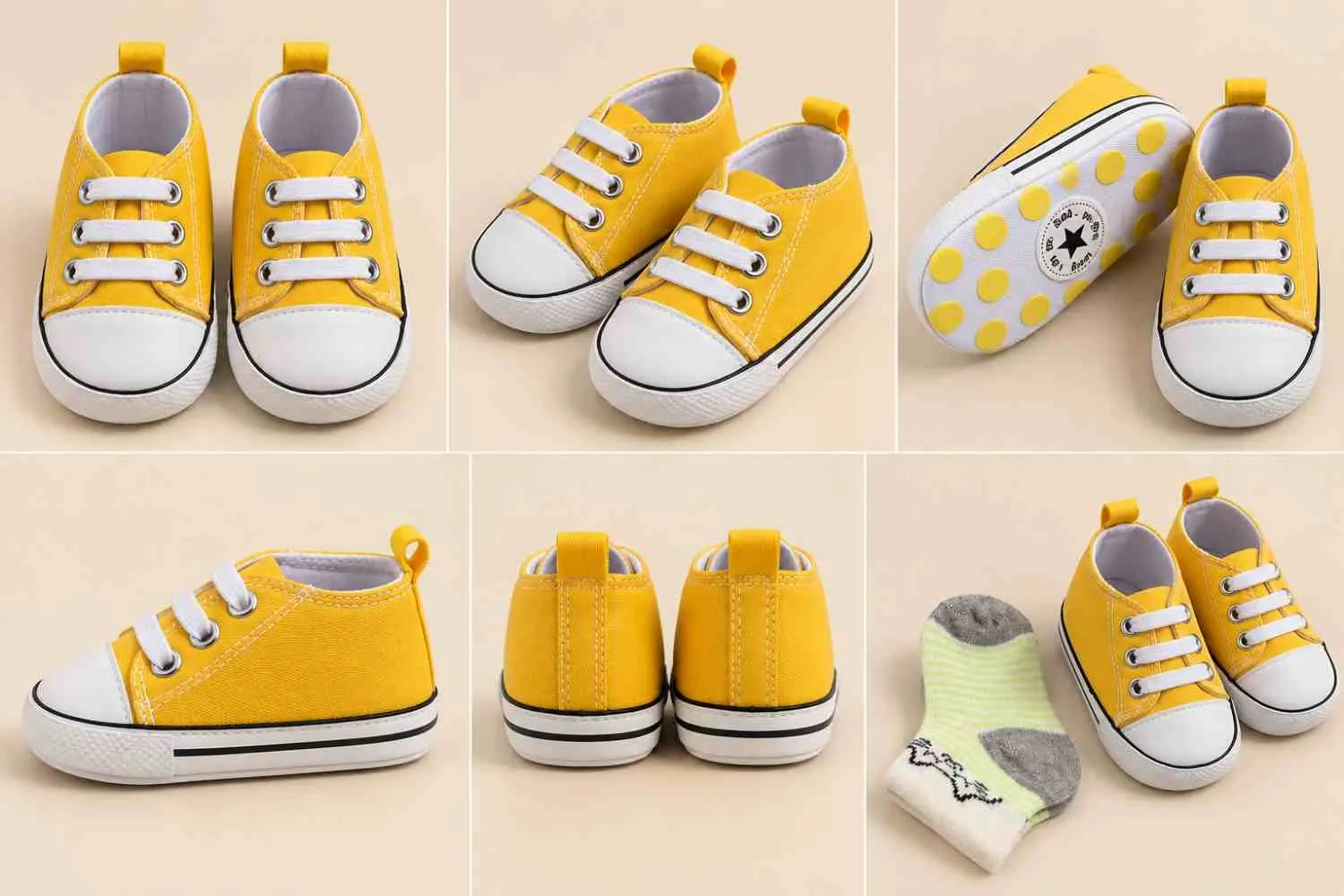 Yellow Canvas Baby boy shoes