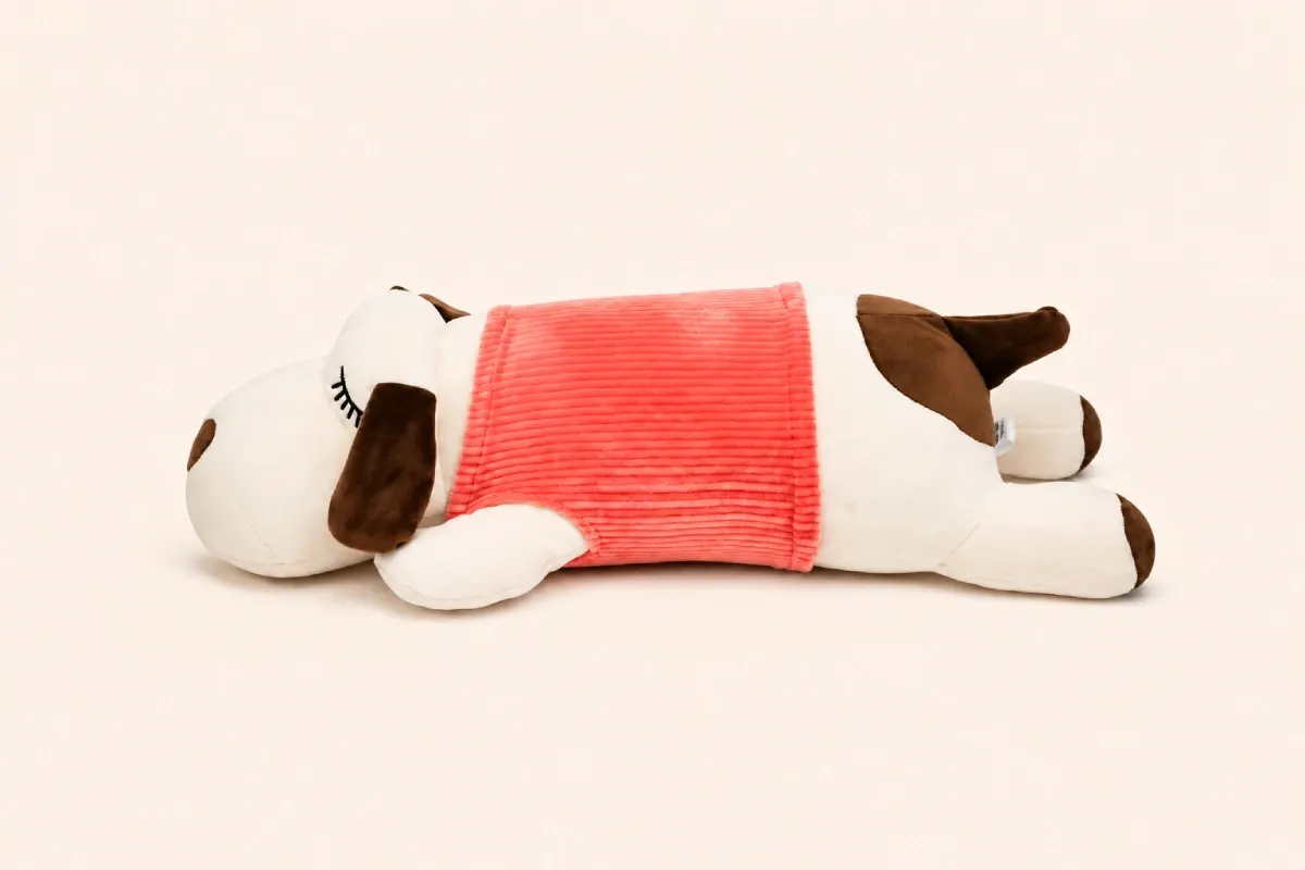 Jumbo Sleeping Dog Plush Pillow Toy for Kids