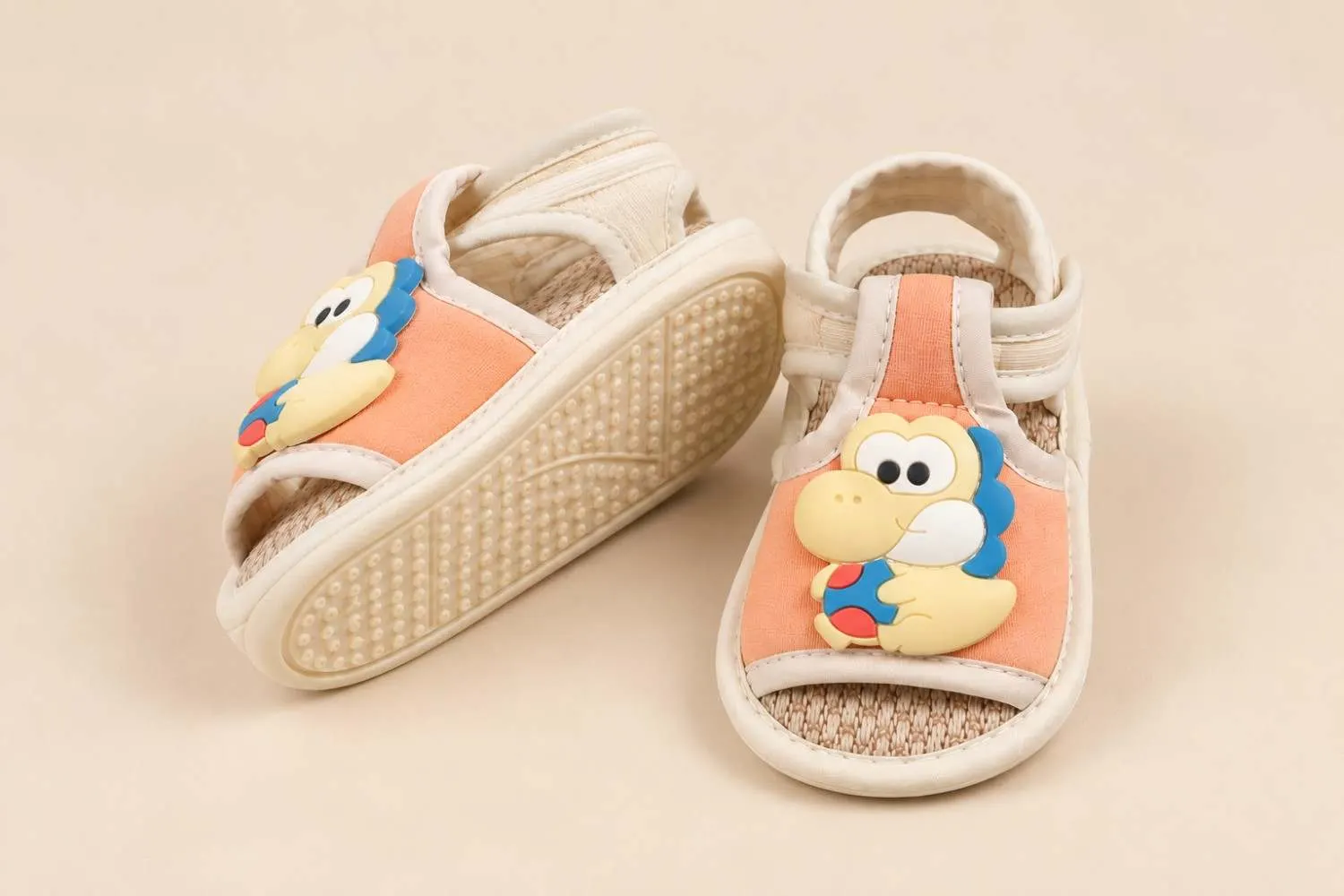 Dino Steps First Step Baby Sandals – Peach