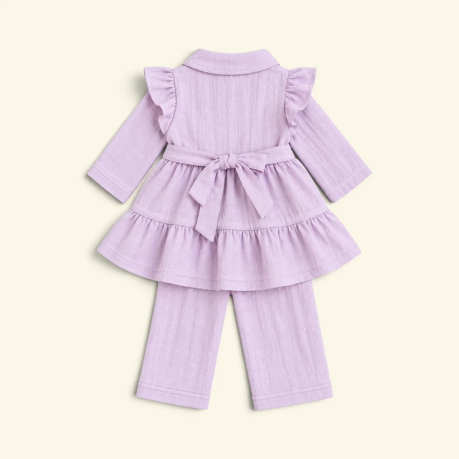 Cotton Muslin baby girl frock set with pant