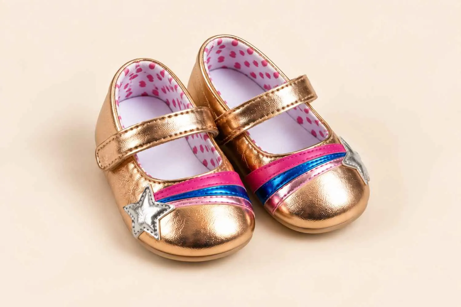 Golden Star Baby Girl Party Shoes