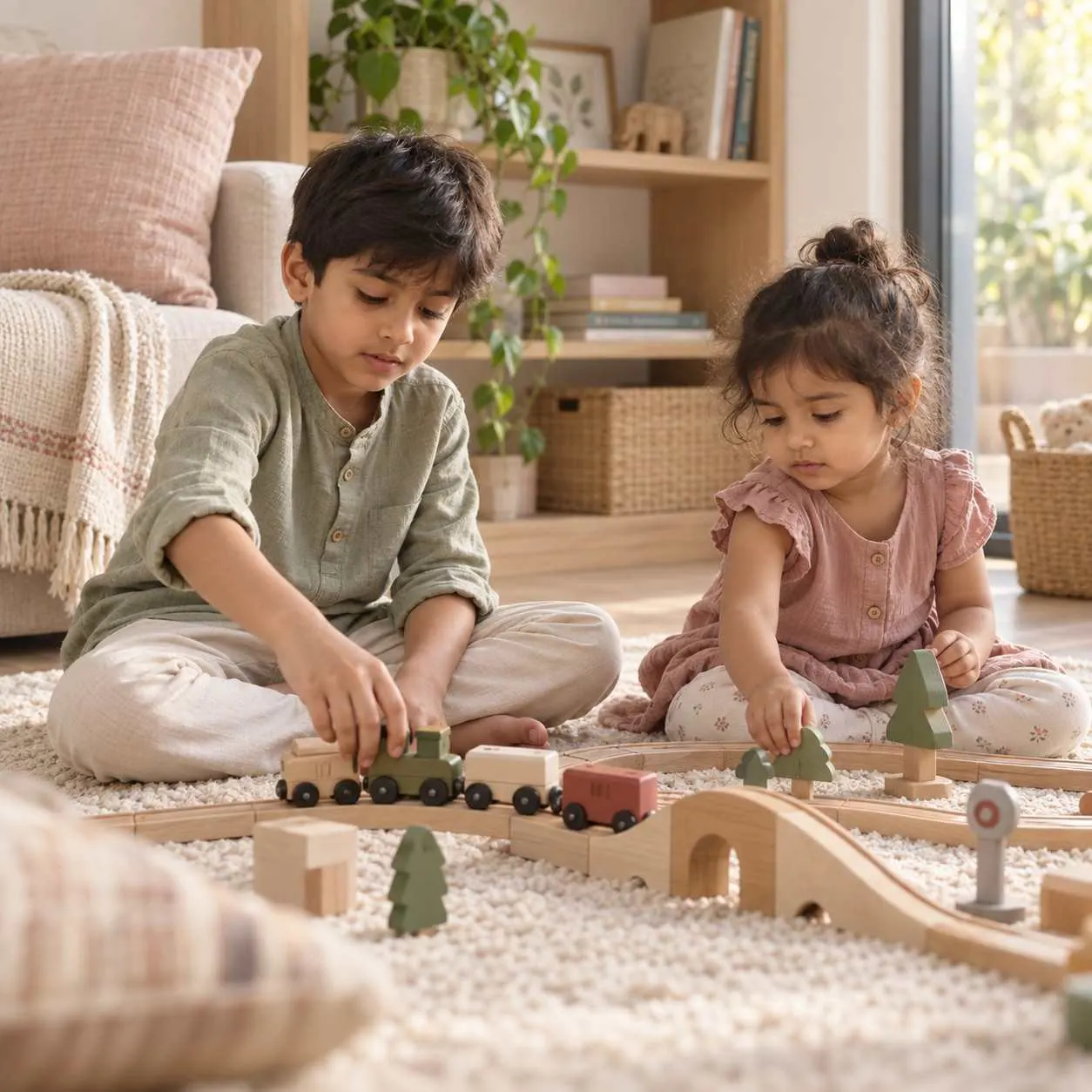 Wooden train toys