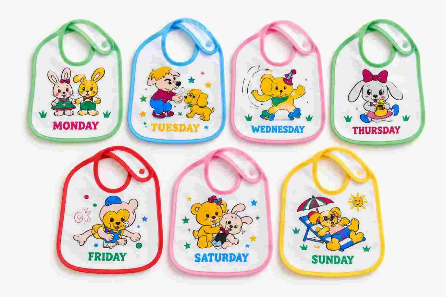 7 Days Baby Feeding Bibs Set